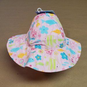 I Play Sun Protection Hat 9-18 Months Pink